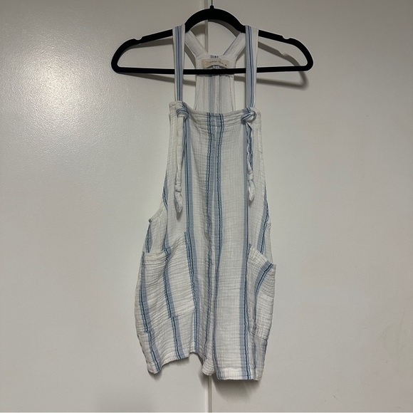 Billabong Pants - ocean drive Striped Cotton Gauze Knotted overalls Size Medium